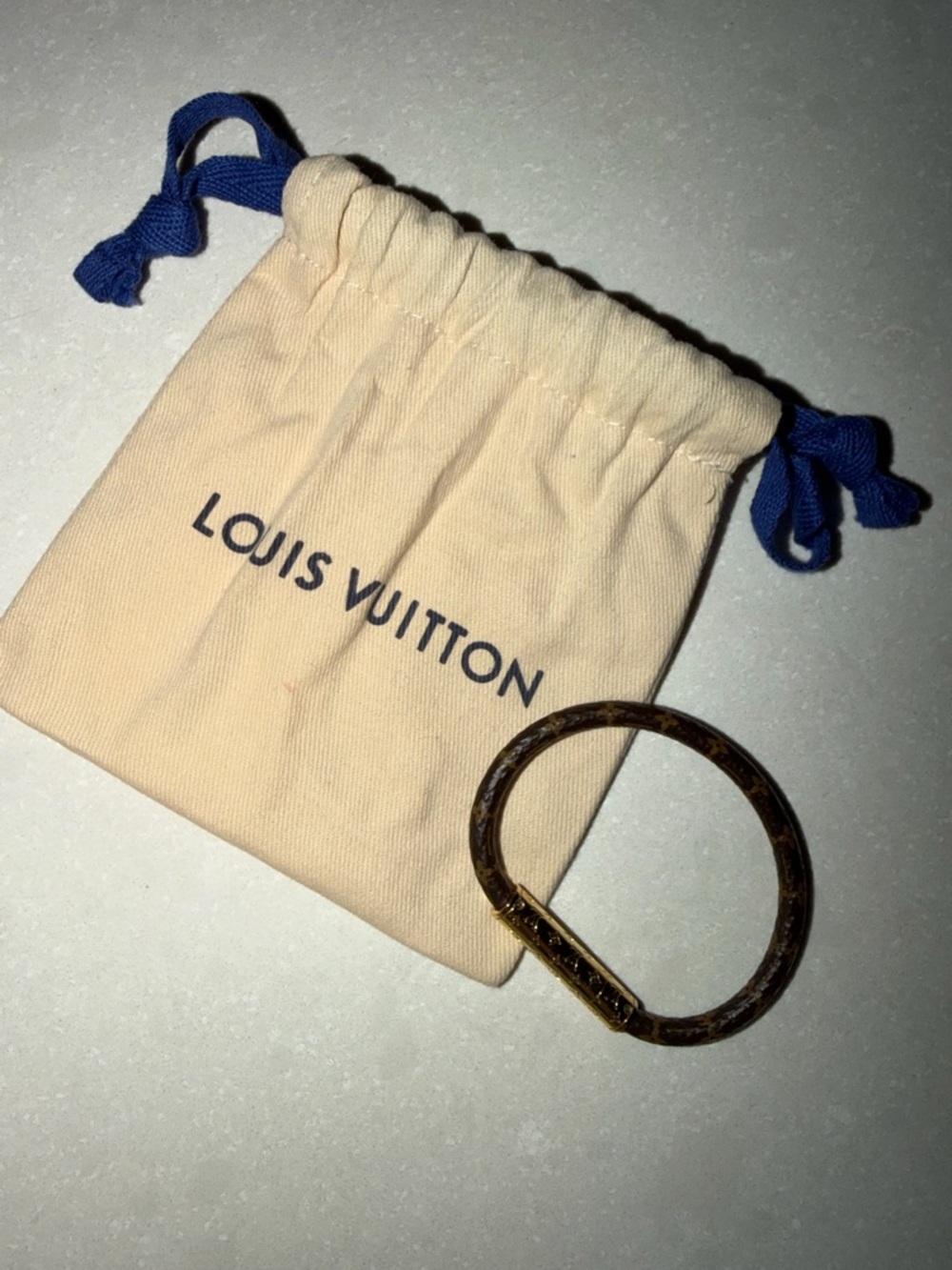 Louis Vuitton Monogram Bracelet with Gold Hardware - Brown & Beige